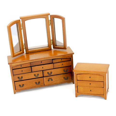 Dresser and Night Stand Set Dollhouse Junction Dresser and Night Stand Set Dollhouse Junction