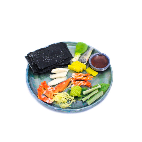 Japanese Seafood Sushi Platter by Janet Uyetake