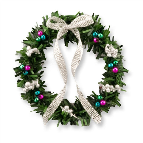 Christmas Wreath, Silver and Jewel Tone SOLD OUT