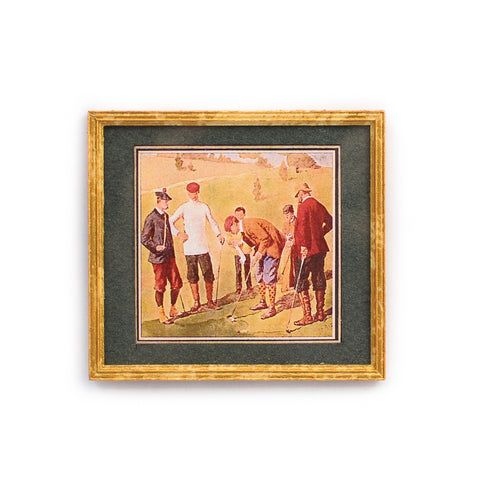 Framed and Matted Golfers