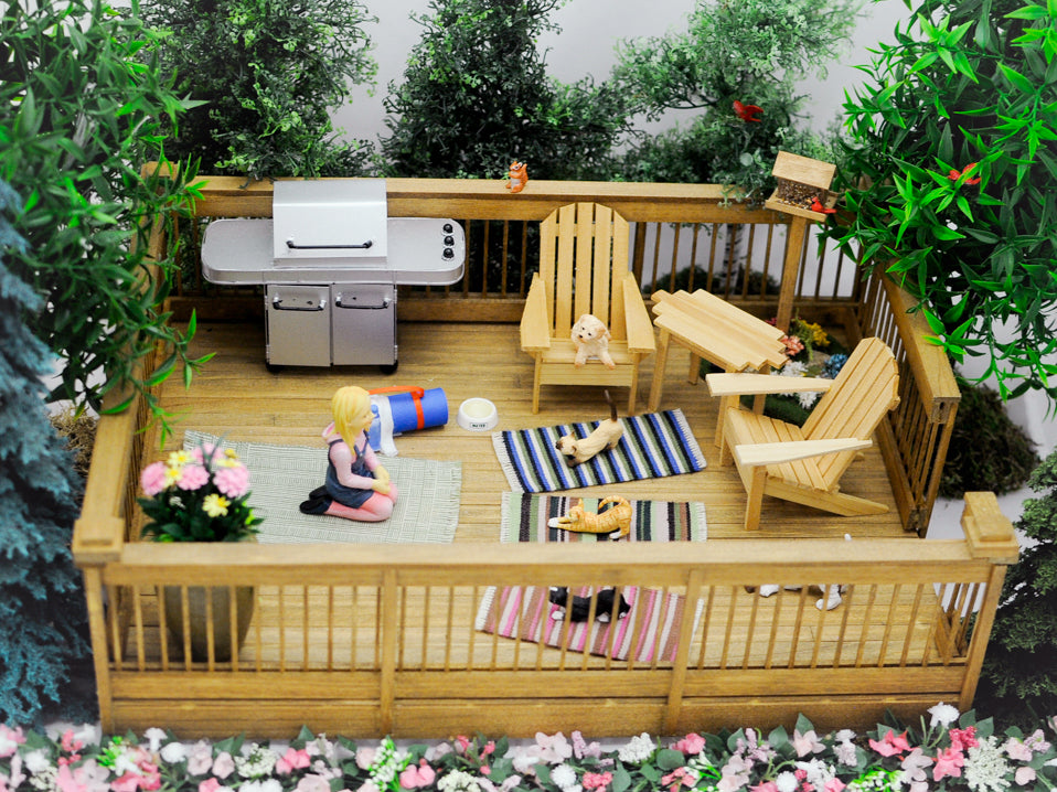 Porch Deck, 112 miniature scale Dollhouse Junction
