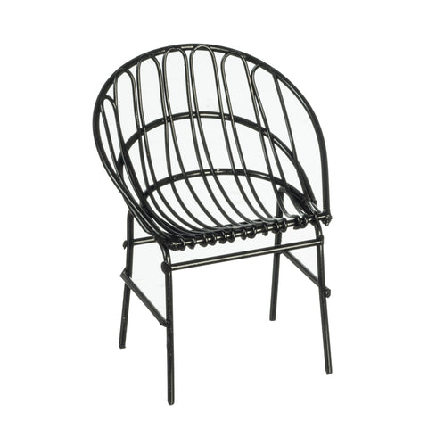 Wire Chair, Black Metal