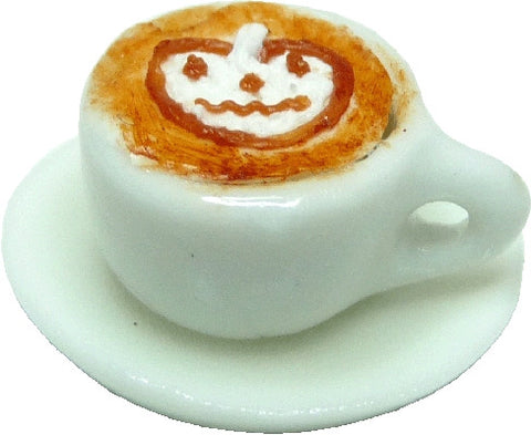 Halloween Espresso in Cup with Saucer