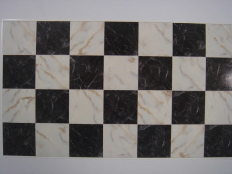 Floor Tile, Black and White Marble