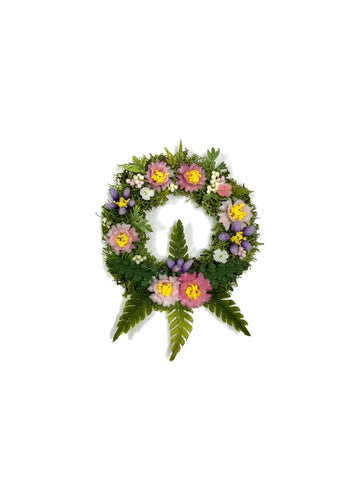 Floral Wreath with Ferns