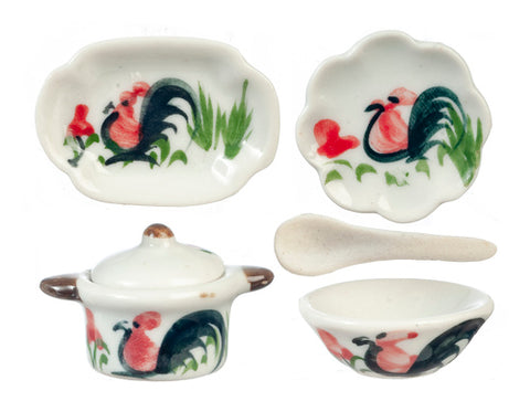 Dinnerware Serving Set, Rooster Theme