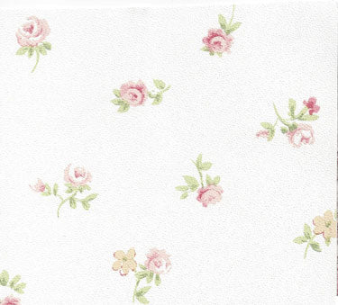 Small Mauve and Yellow Flowers, Prepasted Wallpaper