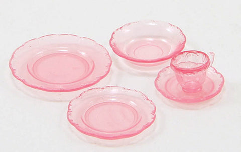 Place Setting , Depression Era Clear Pink