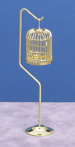 Brass Birdcage on Stand without Bird