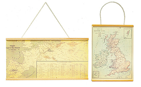 Map Banner, Set of Two, Europe and England