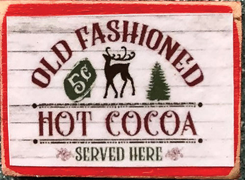 Old Fashioned Hot Cocoa Sign