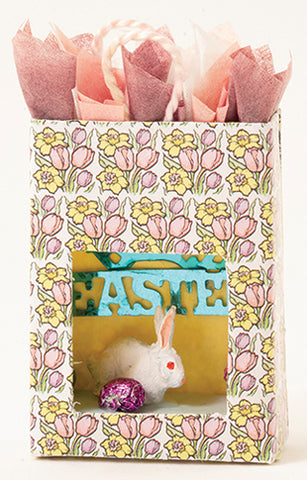 Easter Bag Display with Bunny, Metal