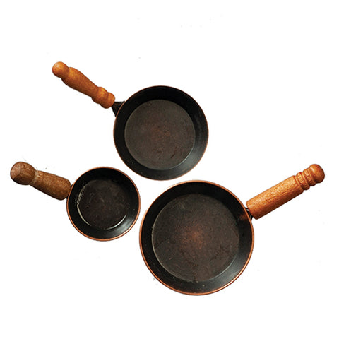 Copper Frying Pan, Set of 3