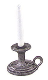 Chamber Candleholder, Black with Candle