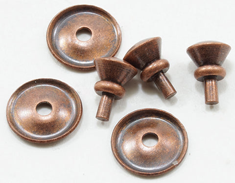 Victorian Door Knobs, Oil Rubbed Bronze, Set of 4