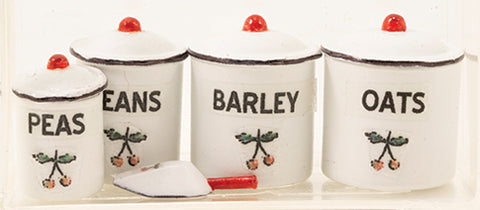 Pantry Dry Goods Canister Set with Scoop, Cherry Theme