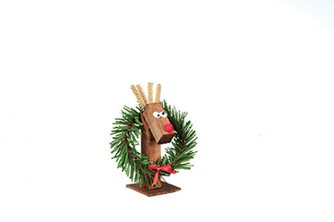 Holiday Reindeer Stand with Wreath