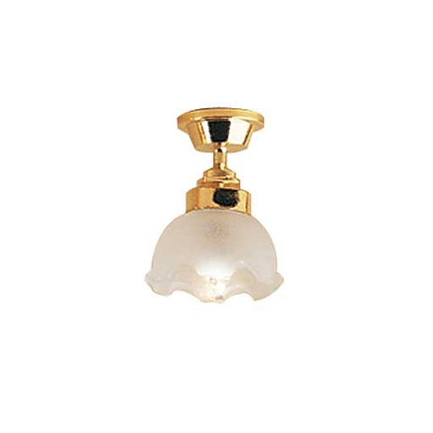 Ceiling Lamp with Large Frosted Tulip Shade