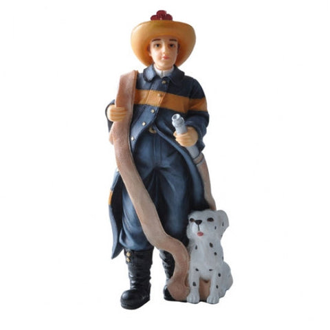 Fireman Roy and his dog, Resin Doll Figure