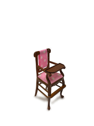 Hi-Chair with Pink & White Fabric