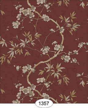 Japanese Dogwood Vine, Burgandy Wallpaper