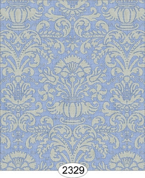 Annabelle Damask Blue Serenity with Cream