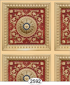 Rosette Panel Paper Gold Red and Blue