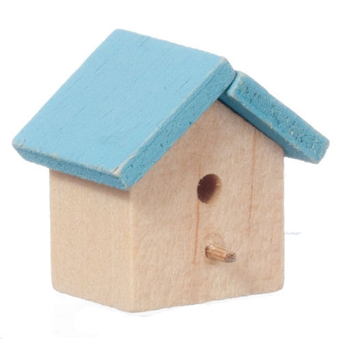 Bird House, Small, Blue Roof