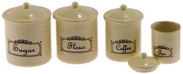 Canister Set, Four Piece, Ivory