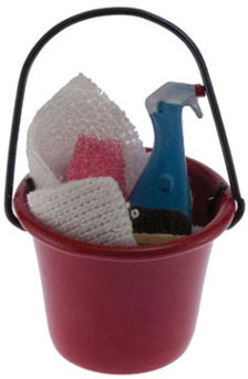 Cleaning Bucket with Accessories – Dollhouse Junction