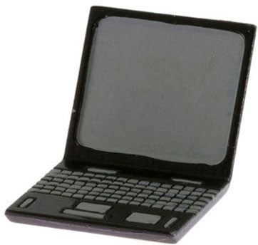 Computer, Laptop, Black, Open Screen
