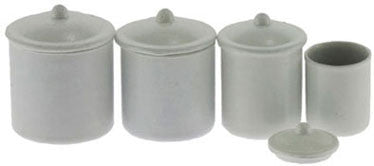 Canister Set, White, Four Piece