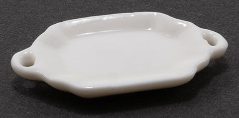 White Serving Platter with Handles