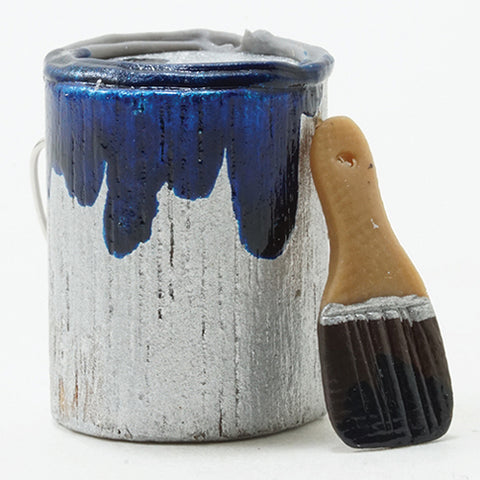 Paint Can and Brush, Blue