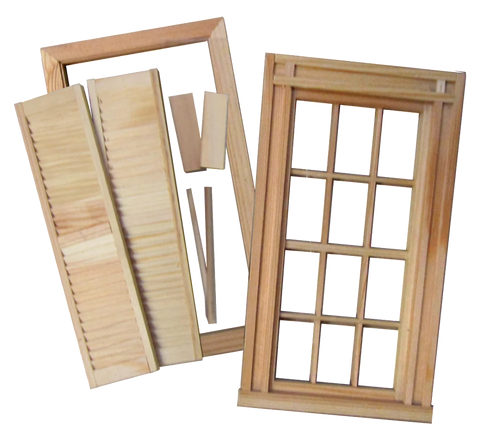 Federal Window with Shutter Kit