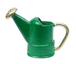 Watering Can, Green and Brass