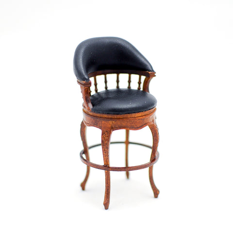 Bar Stool with Black Leather