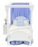 Carolina Bedroom Set, White with Blue Linens