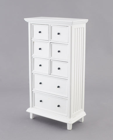 Tall Chest of Drawers, White, by JBM