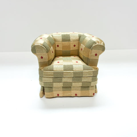 Olive and Gold Armchair