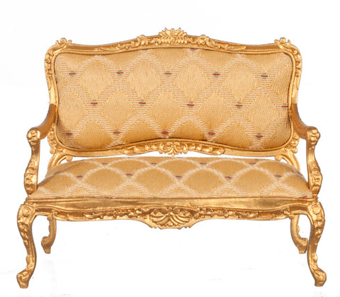 Louis XV Rococo Settee, Gold