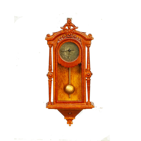 Victorian Wall Clock, Walnut, Working