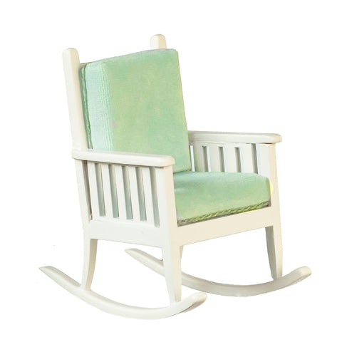 Rocking Chair, White and Blue
