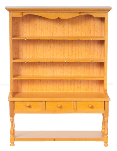 Open Shelf Hutch, Oak Finish