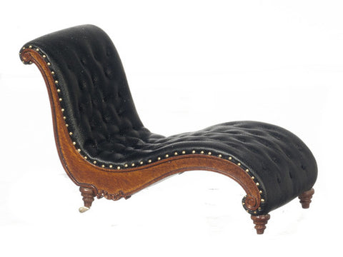 Art Deco Leather Chaise