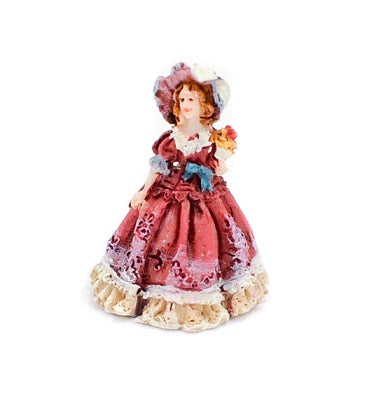Miniature Figurine of Lady in Victorian Dress