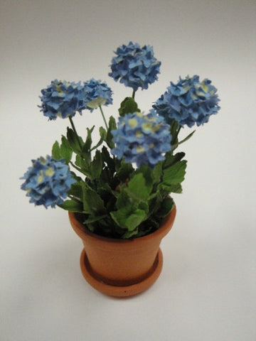 Potted Hydrangea, Blue, Hand Crafted