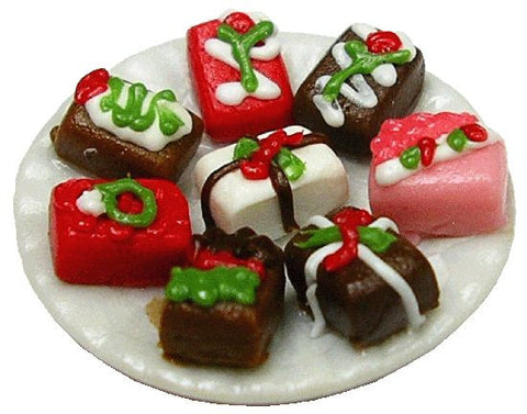 Christmas Petit Fours on a Plate