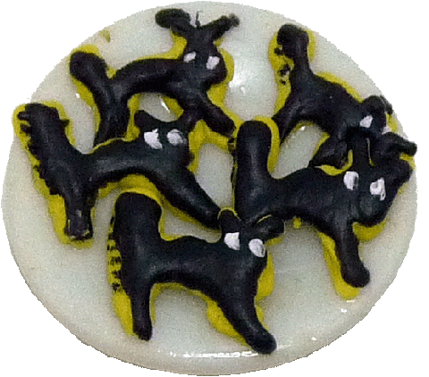 Halloween Cookie Plate with Black Cats, BACK IN STOCK
