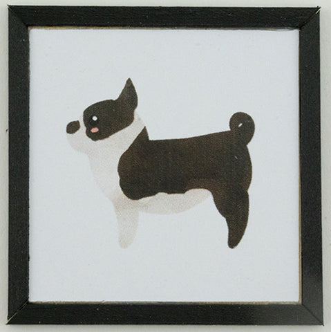 Framed Print with Boston Terrier